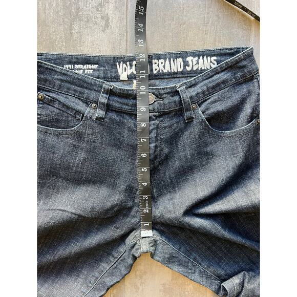 VOLCOM 1991 Straight Ankle Fit Dark Wash Denim Jeans Stretch Size 11 Waist 31 - Picture 9 of 11